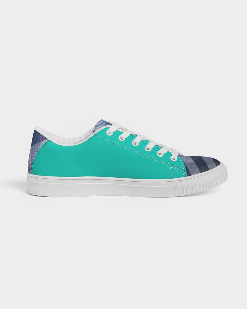 Dark mint blue stripes by Marvin Jeans and Trinity D Marvin Men's Faux-Leather Sneaker