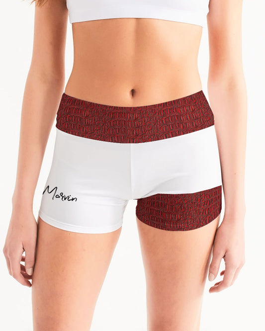 Gator red  Women's Mid-Rise Yoga Shorts