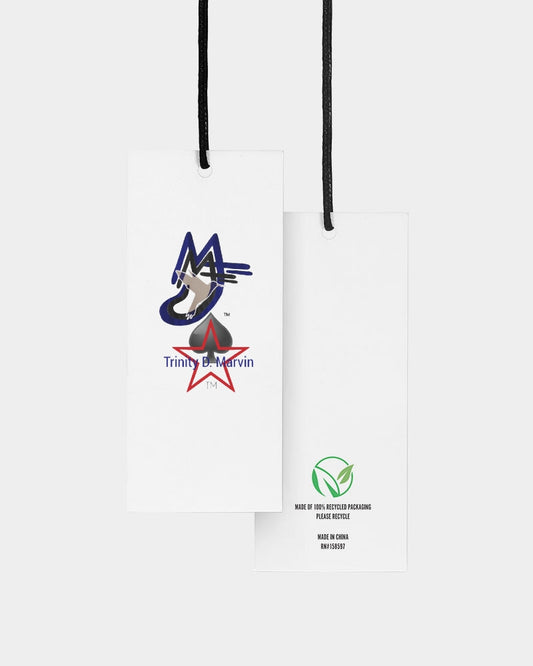 Two logo's by Marvin Jeans and Trinity D Marvin Bulk Custom Hangtags