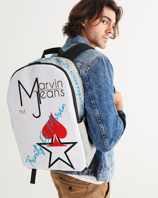 Gator White by Trinity D.  Marvin Large Backpack