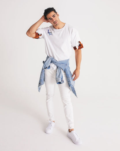 London Paris fire sleeve by Marvin Jeans and Trinity D Marvin Men's Premium Heavyweight Tee