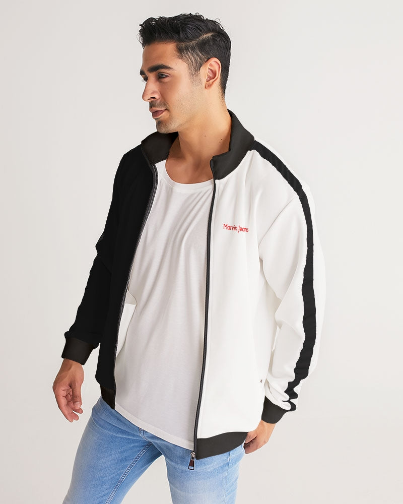 John 3:16 BY MARVIN JEANS Men's Stripe-Sleeve Track Jacket