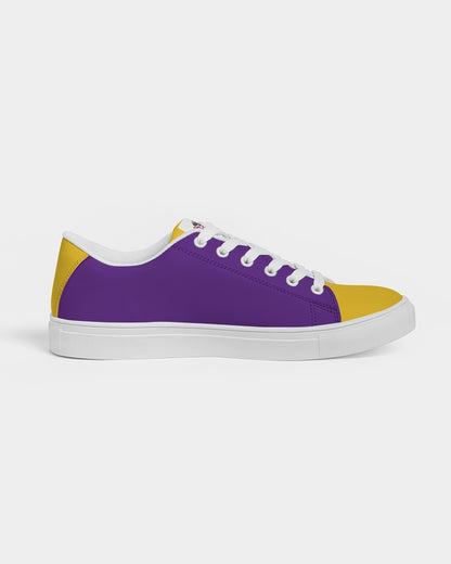 Yellow purple Men's Faux-Leather Sneaker
