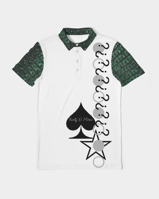 Gator green by Trinity D. Marvin Men's Slim Fit Short Sleeve Polo