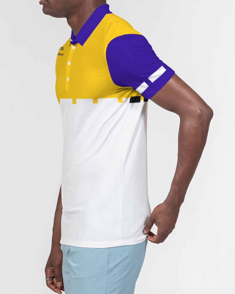 Yellow Berry by Marvin Jeans and Trinity D Marvin Men's Slim Fit Short Sleeve Polo