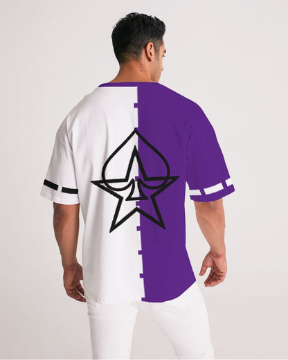 Purple half white BY MARVIN JEANS Men's Premium Heavyweight Tee