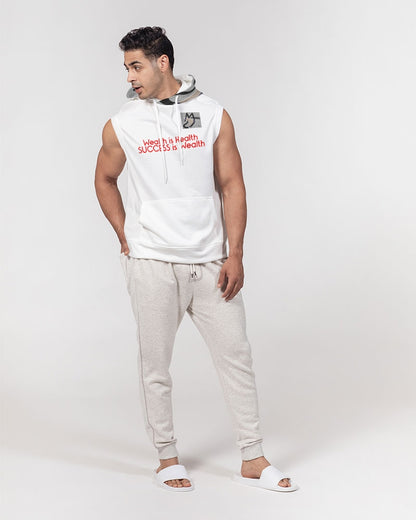 Health is wealth BY MARVIN JEANS Men's Premium Heavyweight Sleeveless Hoodie