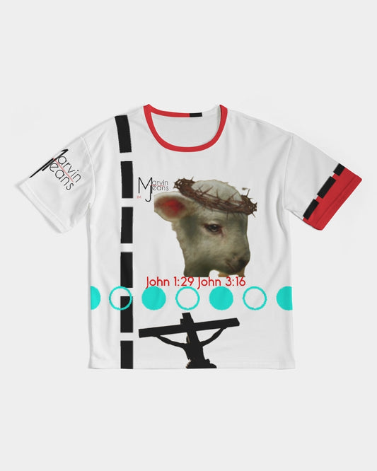 Gospel message the lamb of God by Marvin Jeans and Trinity D Marvin Men's Premium Heavyweight Tee