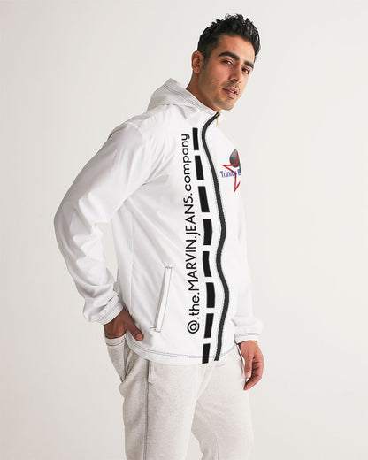 All White New-Legacy BY MARVIN JEANS Men's Windbreaker