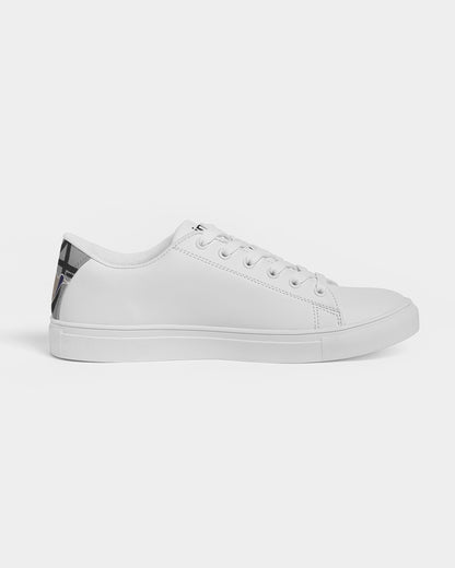 All white Men's Faux-Leather Sneaker
