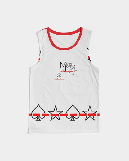 All white Men's Sports Tank