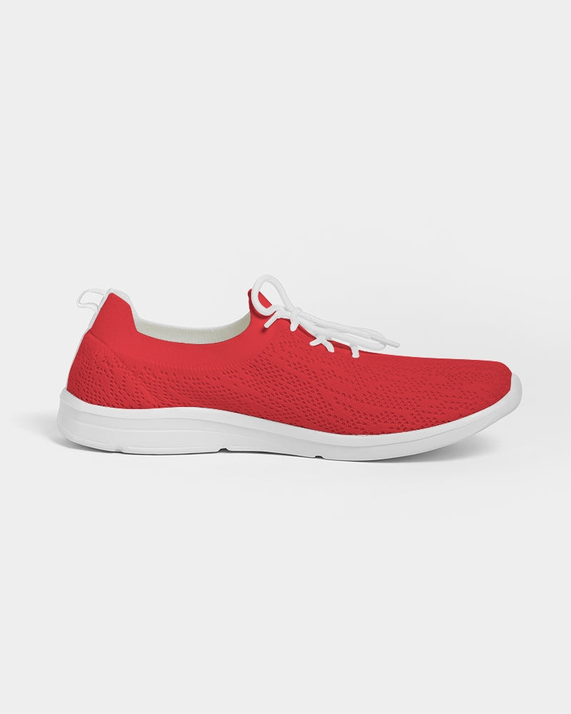 Red  BY MARVIN JEANS Men's Lace Up Flyknit Shoe
