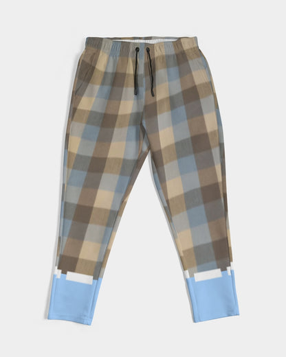 @plaids baby blue Men's Joggers