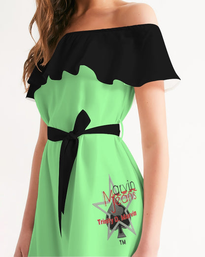 Mint black top by Marvin Jeans and Trinity D Marvin Women's Off-Shoulder Dress