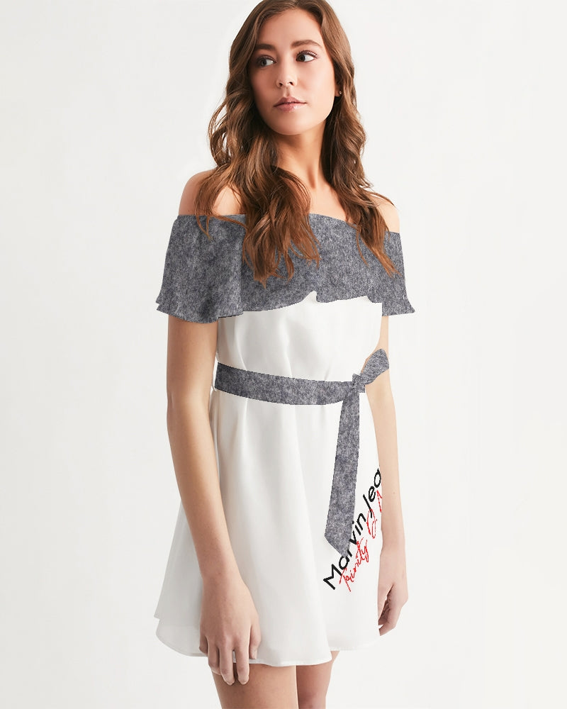 Wool by Marvin Jeans and Trinity D Marvin Women's Off-Shoulder Dress