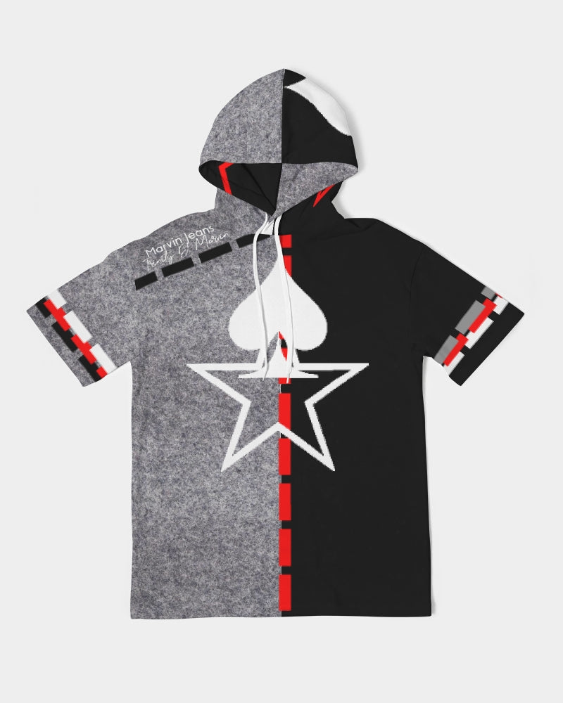 Wool and black by Marvin Jeans and Trinity D Marvin Men's Premium Heavyweight Short Sleeve Hoodie