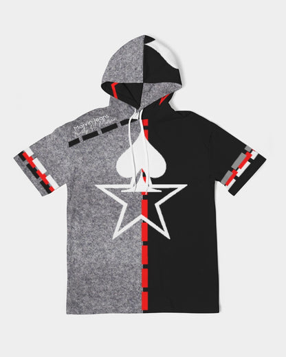 Wool and black by Marvin Jeans and Trinity D Marvin Men's Premium Heavyweight Short Sleeve Hoodie