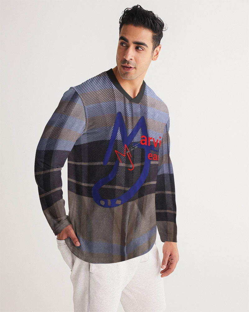 Fashion Icon 2 by Trinity D Marvin and Marvin Jeans  Men's Long Sleeve Sports Jersey