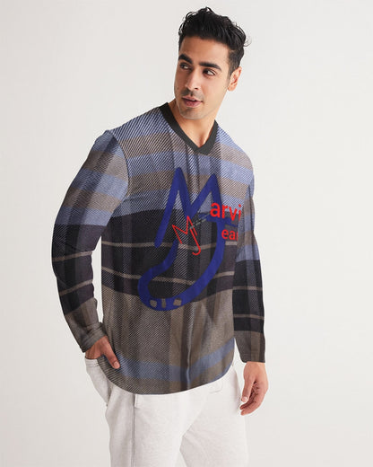 Fashion Icon 2 by Trinity D Marvin and Marvin Jeans  Men's Long Sleeve Sports Jersey