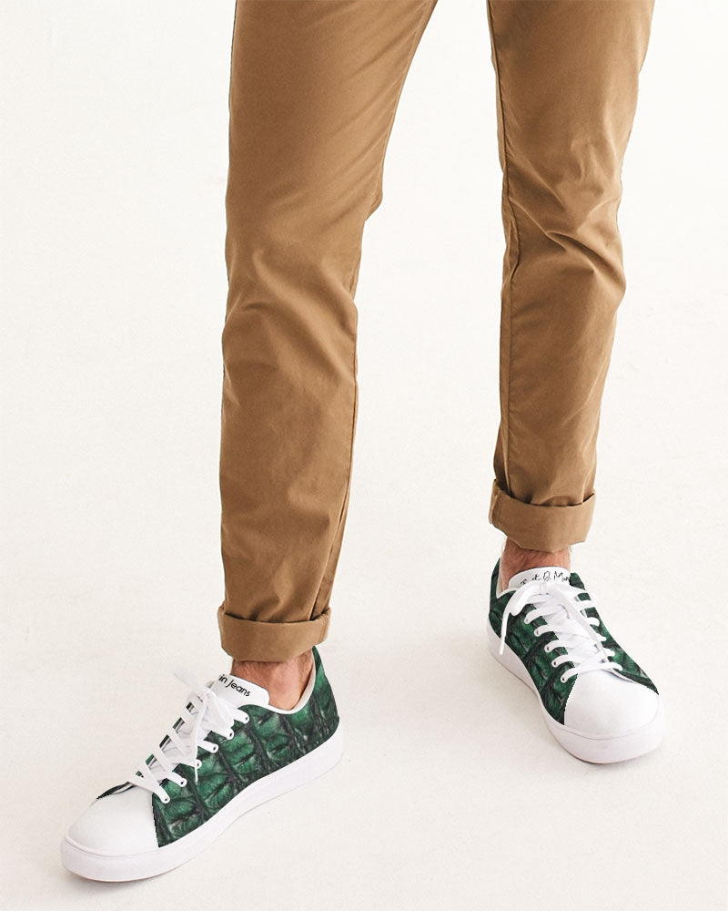 Gator white by Trinity D. Marvin Men's Faux-Leather Sneaker