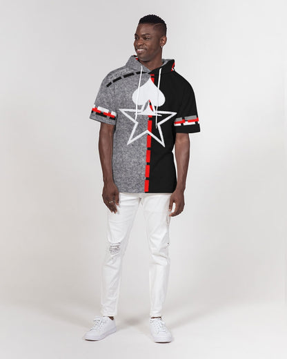 Wool and black by Marvin Jeans and Trinity D Marvin Men's Premium Heavyweight Short Sleeve Hoodie