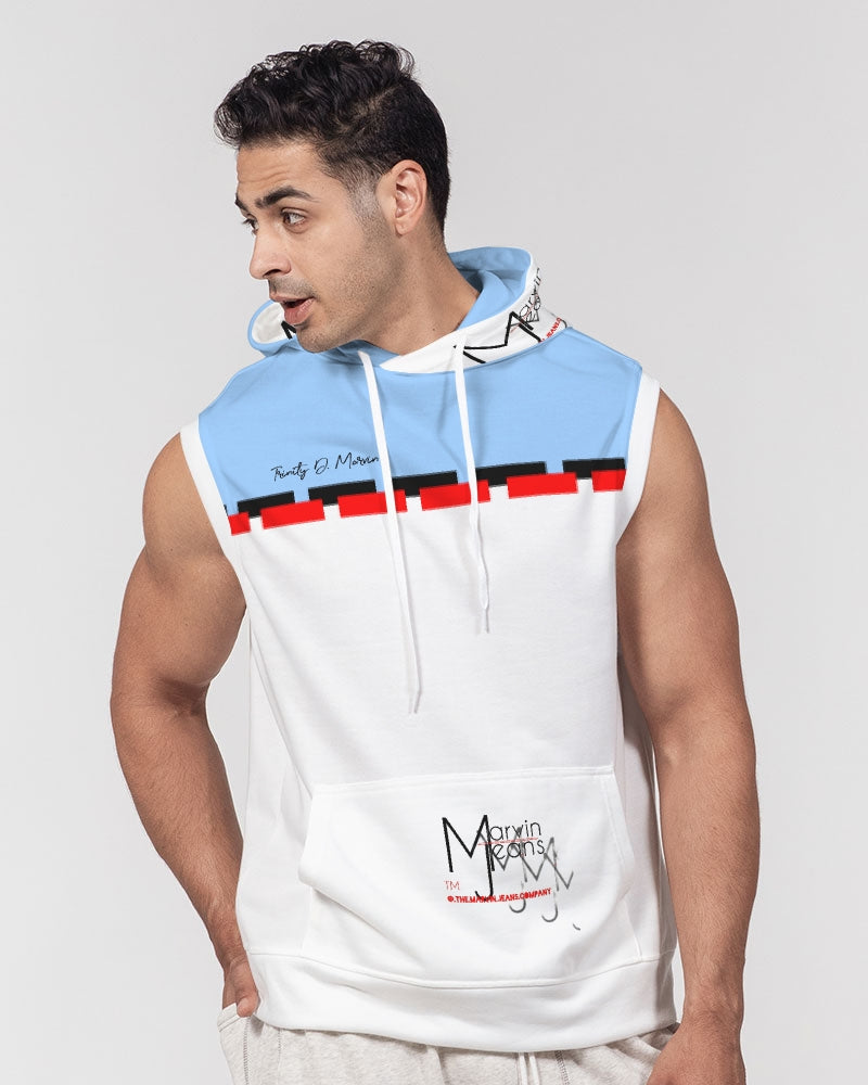 Baby blue BY MARVIN JEANS Men's Premium Heavyweight Sleeveless Hoodie