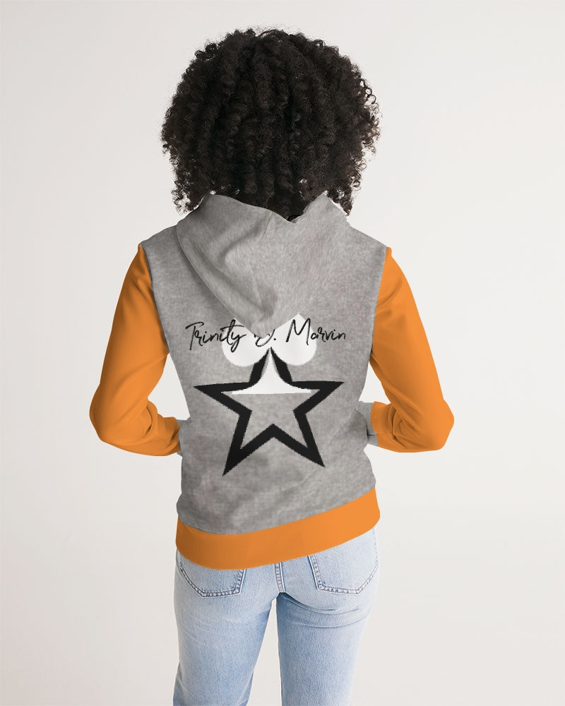 Light grey orange  Women's Hoodie