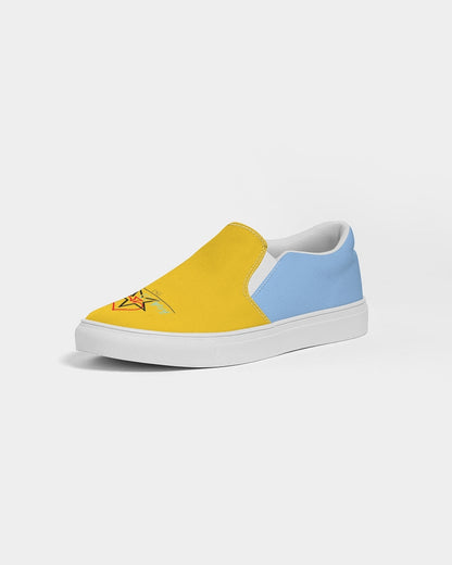 Yellow baby blue BY MARVIN JEANS Men's Slip-On Canvas Shoe