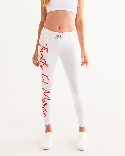 All White Trinity D. Marvin Women's Yoga Pants