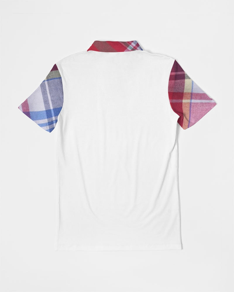 Plaids by Marvin Jeans and Trinity D Marvin Men's Slim Fit Short Sleeve Polo