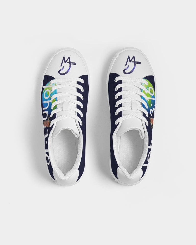 Strong truth 101 (John3:16) by Marvin Jeans and Trinity D Marvin Men's Faux-Leather Sneaker