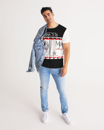 John 3:16 in God we trust by Marvin Jeans and Trinity D Marvin Men's Tee