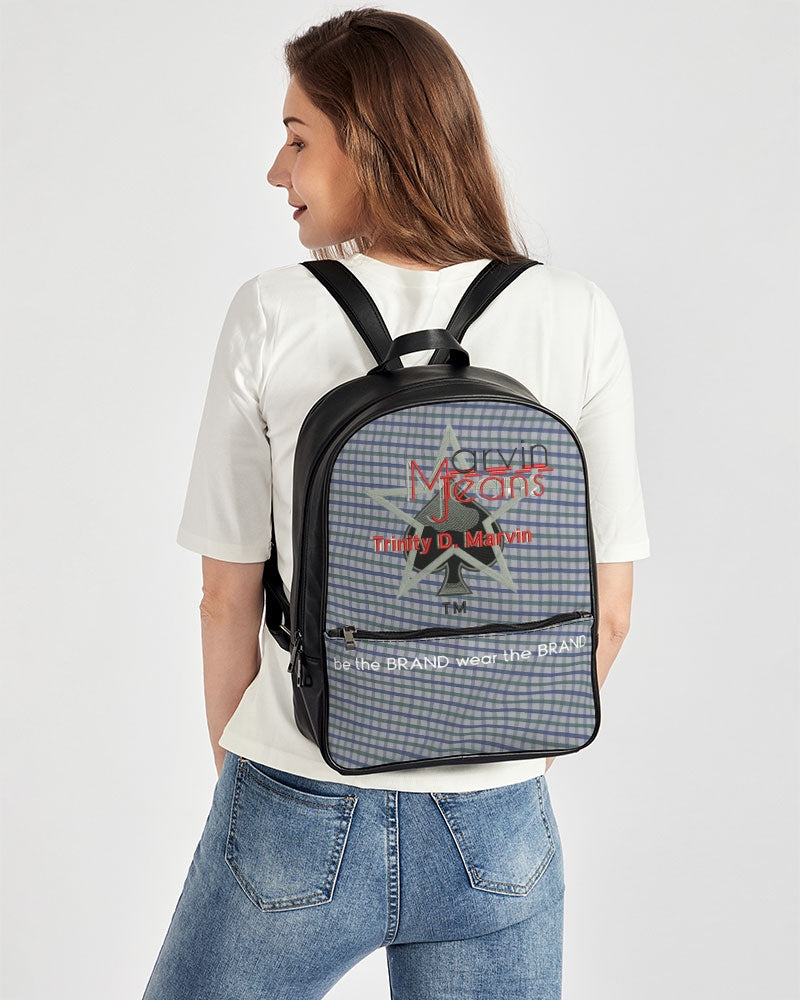 Grid mix by Trinity D. Marvin and Marvin Jeans Classic Faux Leather Backpack