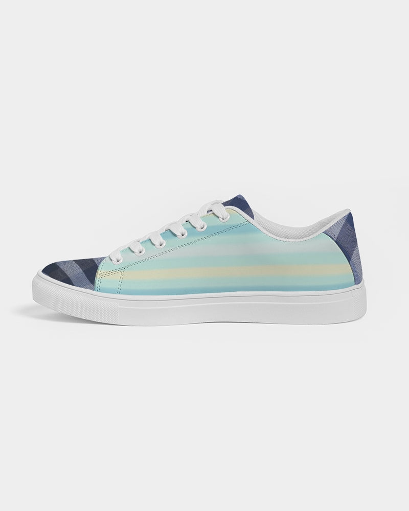 Blue stripes pin stripes by Marvin Jeans and Trinity D Marvin Men's Faux-Leather Sneaker