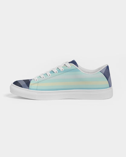 Blue stripes pin stripes by Marvin Jeans and Trinity D Marvin Men's Faux-Leather Sneaker