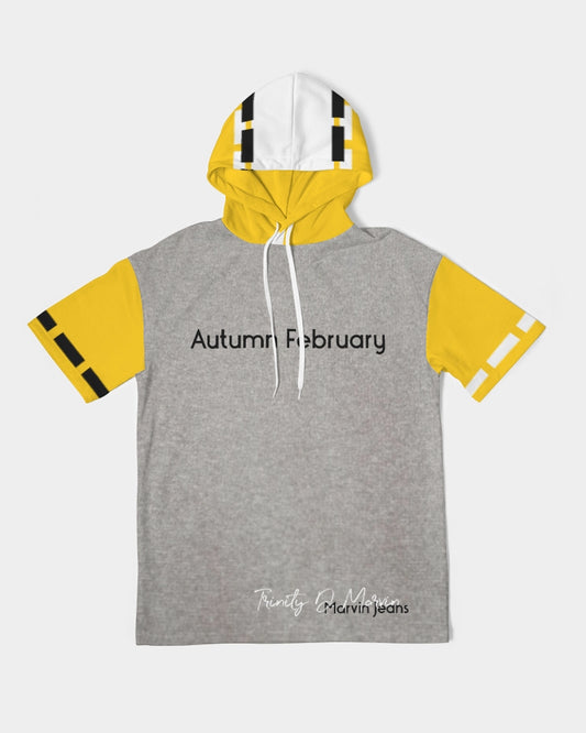 Autumn February by Marvin Jeans and Trinity D Marvin Men's Premium Heavyweight Short Sleeve Hoodie