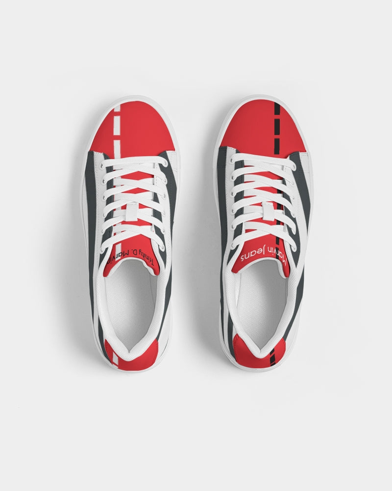 Zebra red by Trinity D Marvin Men's Faux-Leather Sneaker