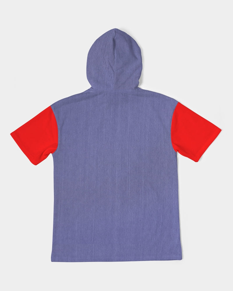 Logo's mix red sleeve by Marvin Jeans and Trinity D Marvin Men's Premium Heavyweight Short Sleeve Hoodie
