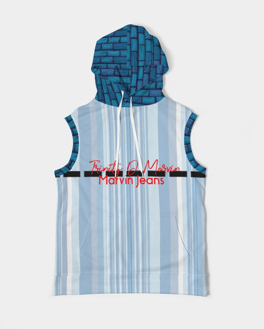 Brick city stripe mix BY MARVIN JEANS Men's Premium Heavyweight Sleeveless Hoodie