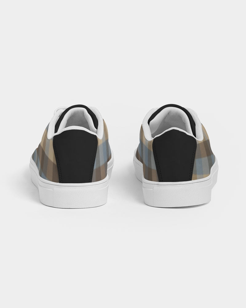 @plaids logo tip Men's Faux-Leather Sneaker