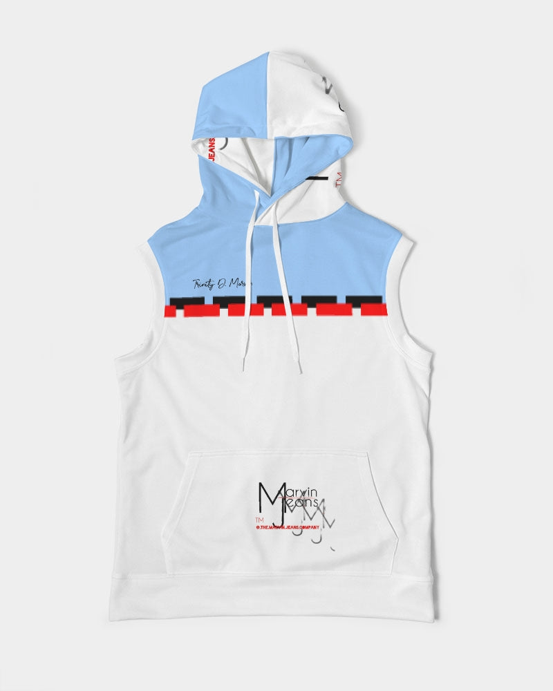 Baby blue BY MARVIN JEANS Men's Premium Heavyweight Sleeveless Hoodie