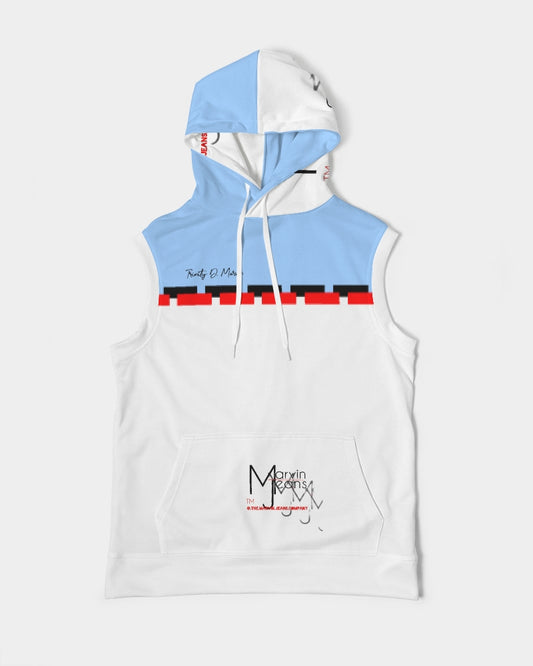 Baby blue BY MARVIN JEANS Men's Premium Heavyweight Sleeveless Hoodie