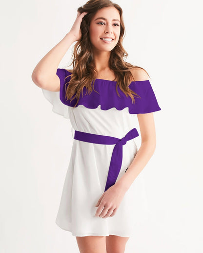 Purple BY MARVIN JEANS Women's Off-Shoulder Dress