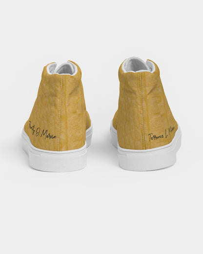 Gator yellow by Trinity D Marvin Men's Hightop Canvas Shoe