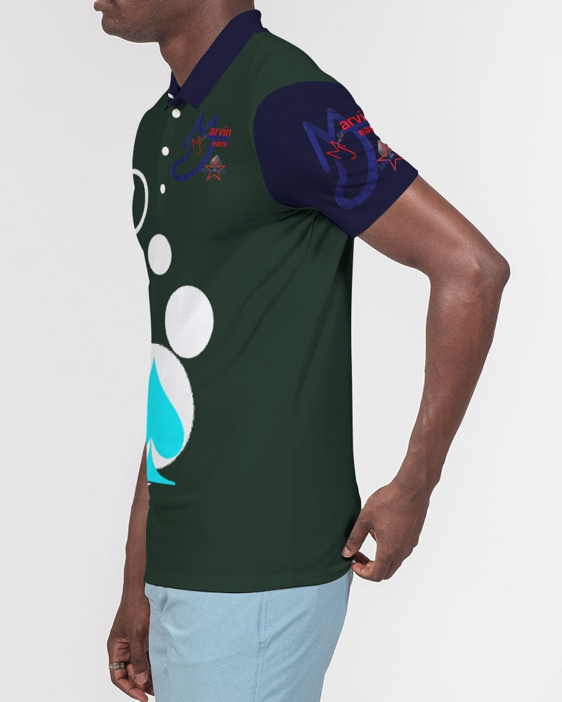 Dark green by Marvin Jeans and Trinity D Marvin Men's Slim Fit Short Sleeve Polo