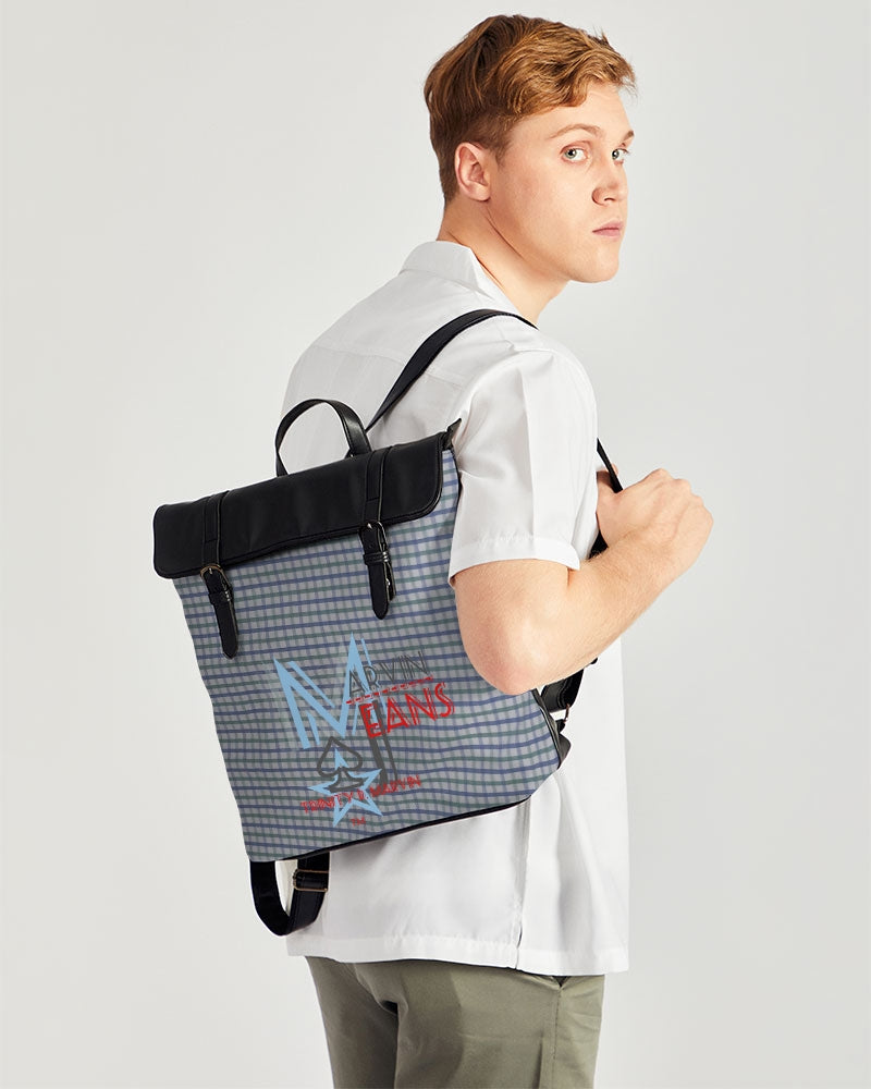 Grid mix Casual Flap Backpack