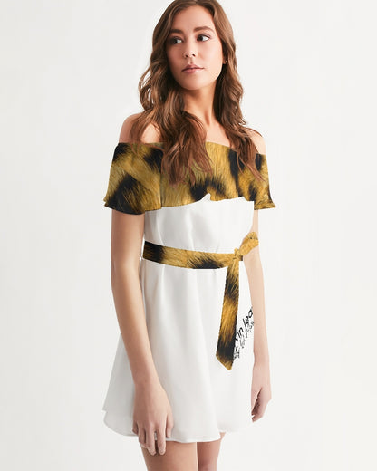 Leopard by Marvin Jeans Women's Off-Shoulder Dress