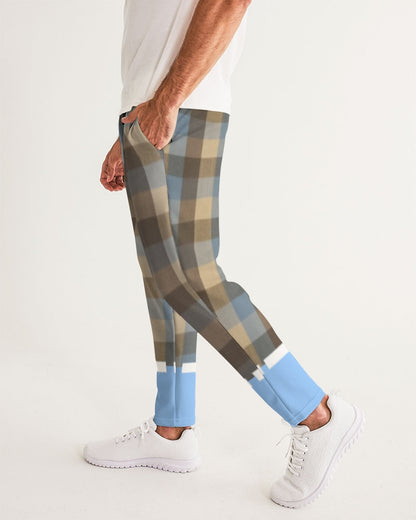 @plaids baby blue Men's Joggers