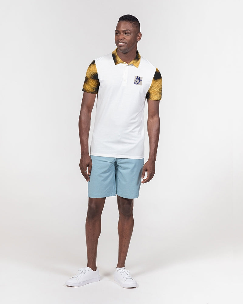 Leopard by Marvin Jeans Men's Slim Fit Short Sleeve Polo