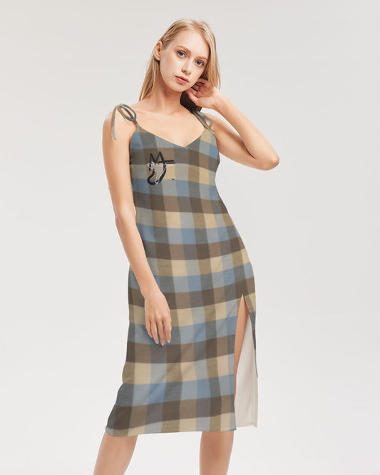 @plaids by Marvin Jeans and Trinity D Marvin Women's Tie Strap Split Dress